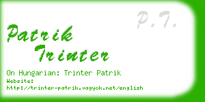 patrik trinter business card